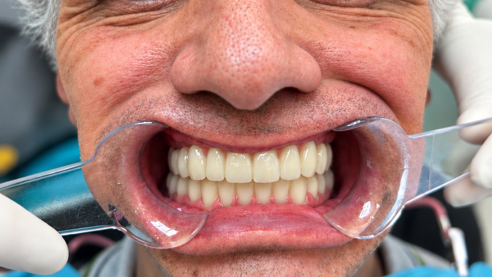 After: Full-arch dental implants
